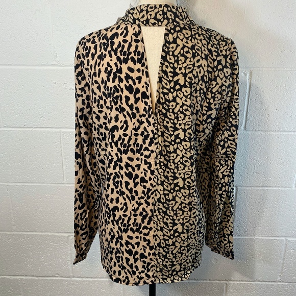 Honey Punch Leopard Print Long Sleeve High Low Top - Picture 5 of 15